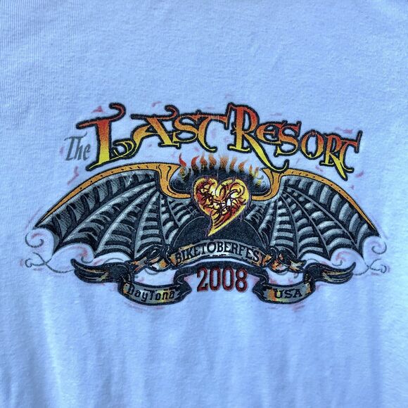 Biketoberfest Daytona Women M Hoodie Bikercore Tattoo Style Sweatshirt Bat Logo - Picture 14 of 16